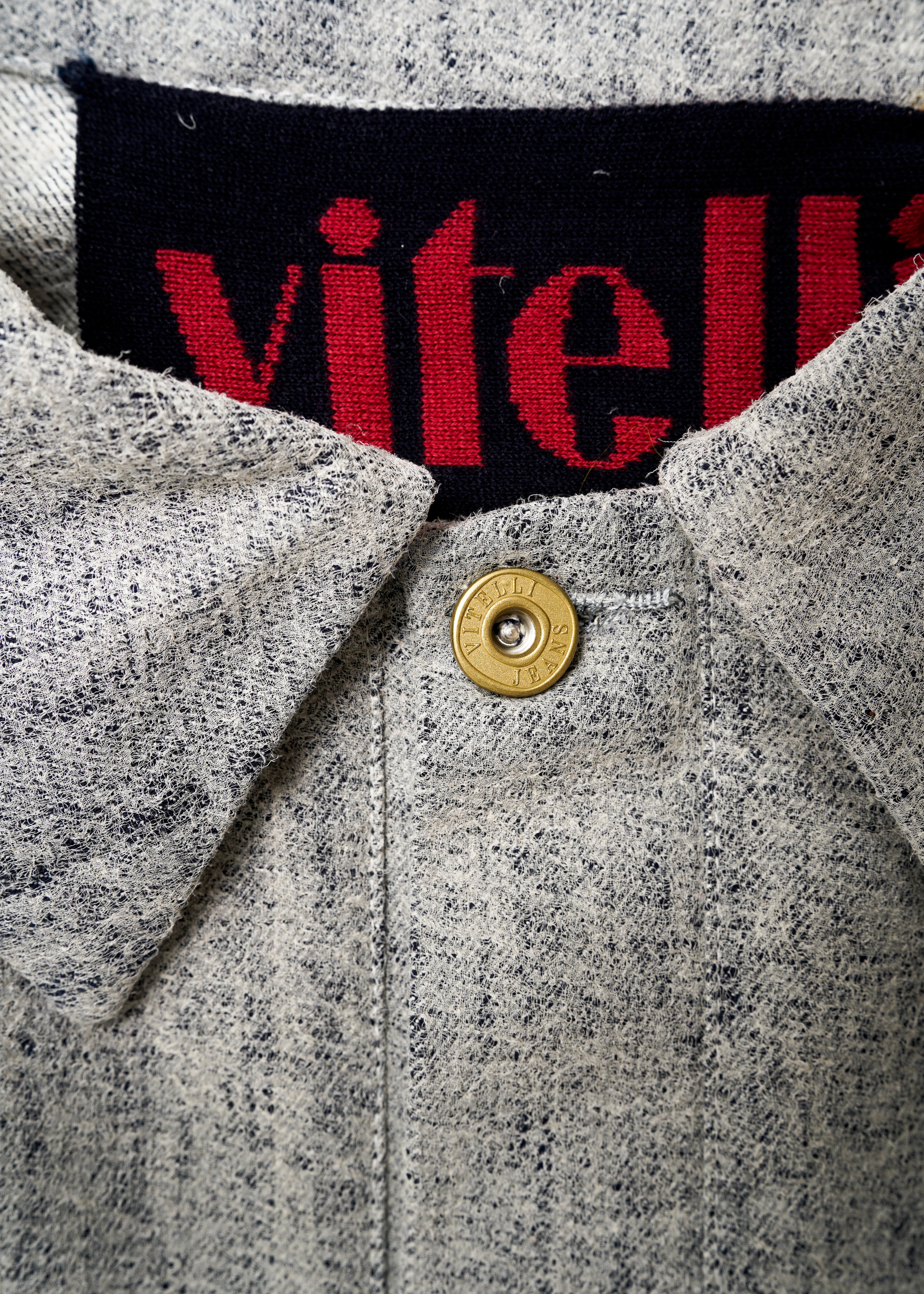 SILK-PUNCHED DENIM BIKER ZIP UP WITH DOOMBOH® PANELS