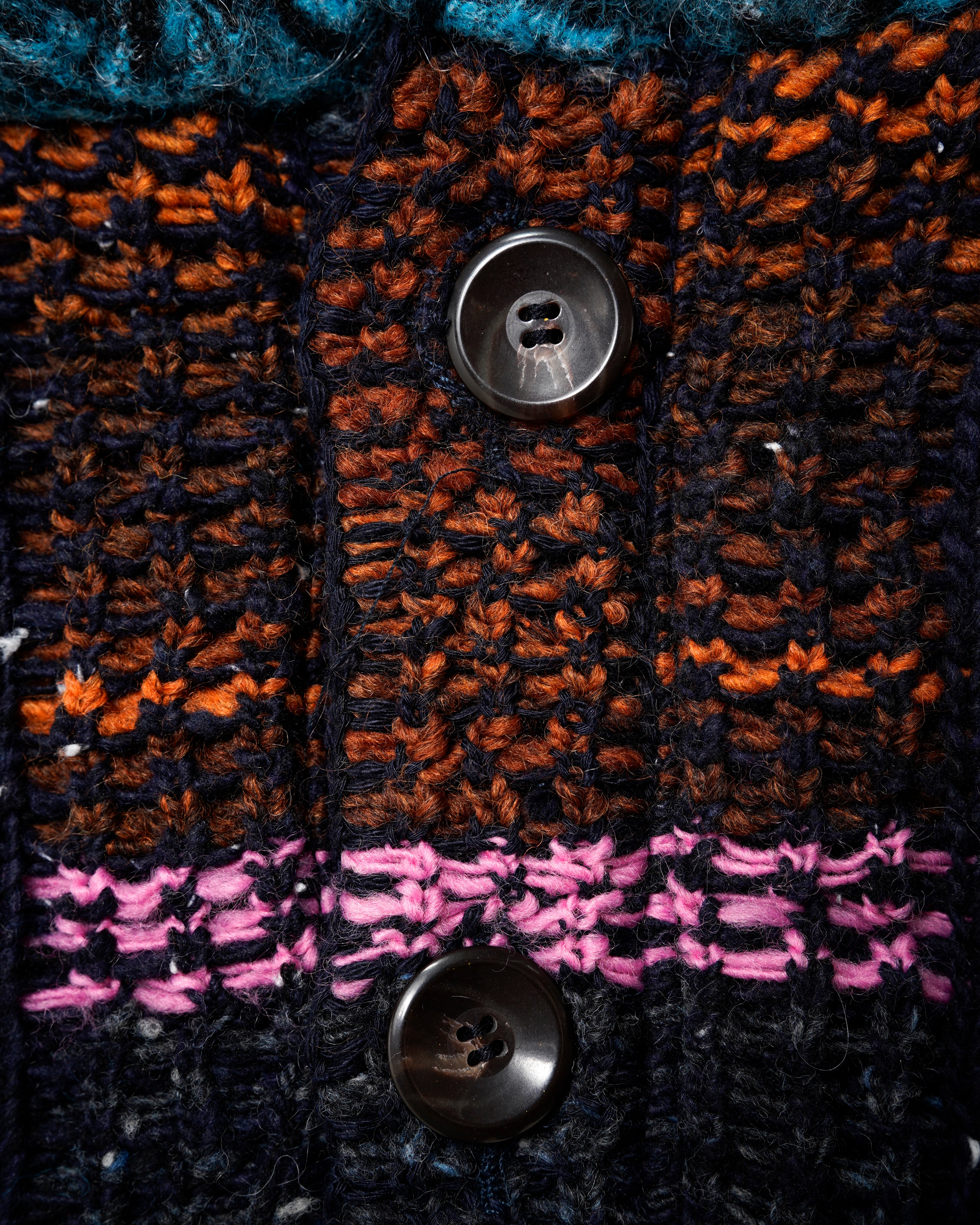 PATCHWORK BAJA SWEATER JACKET WRAP & MESH MIX