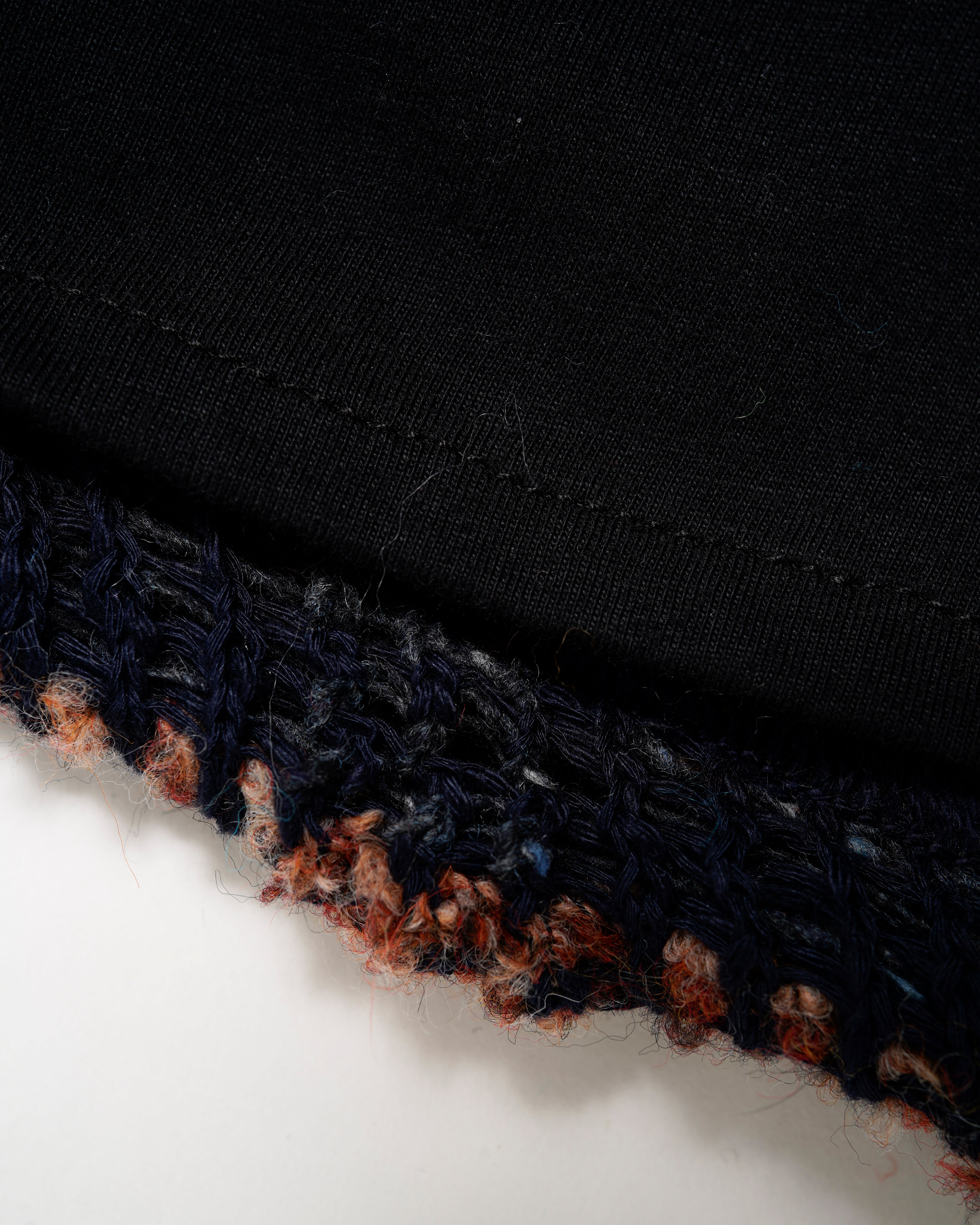 PATCHWORK BAJA SWEATER JACKET WRAP & MESH MIX