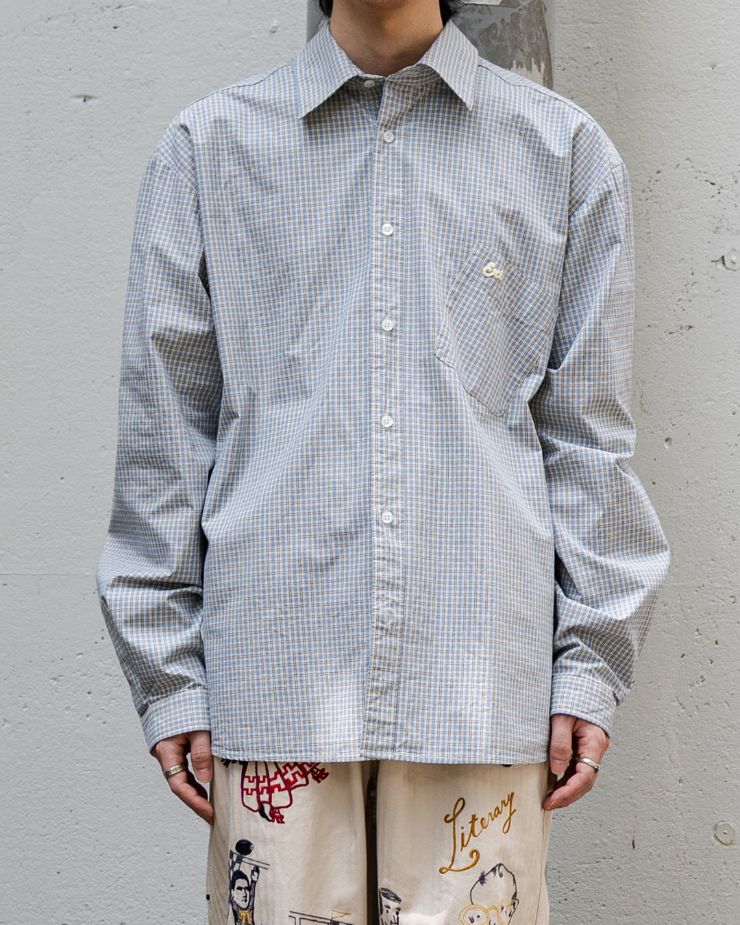 UNISEX LIGHT CHECK SHIRT WOVEN