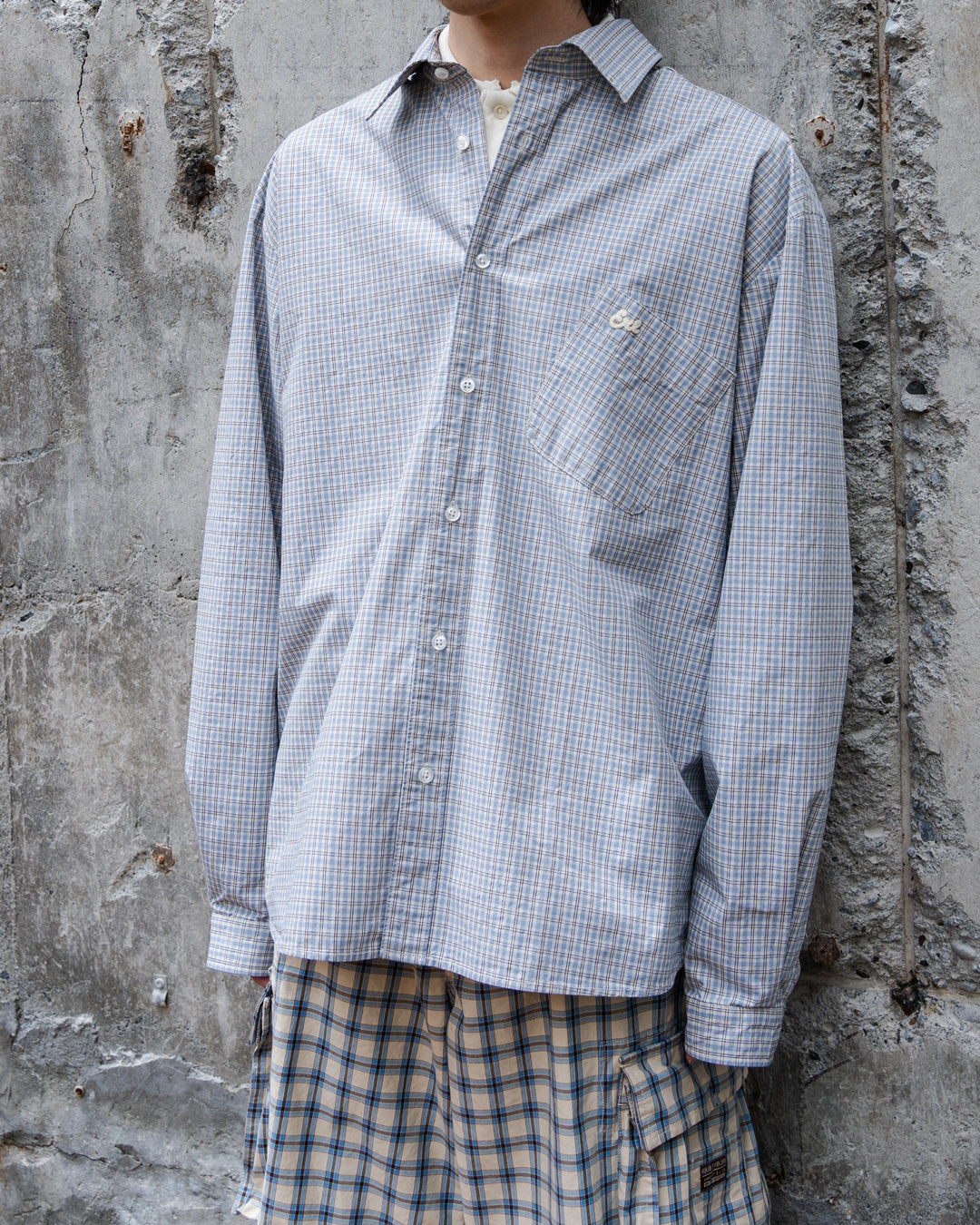 UNISEX LIGHT CHECK SHIRT WOVEN