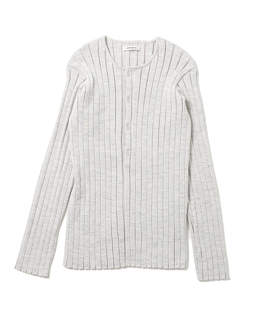 BIG RIB HENRY NECK KNIT (OAT)