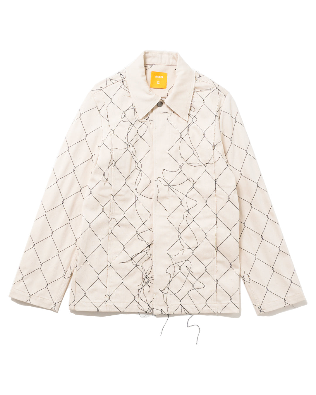 CARGO DENIM JACKET WITH CHAIN LINK (NAT)