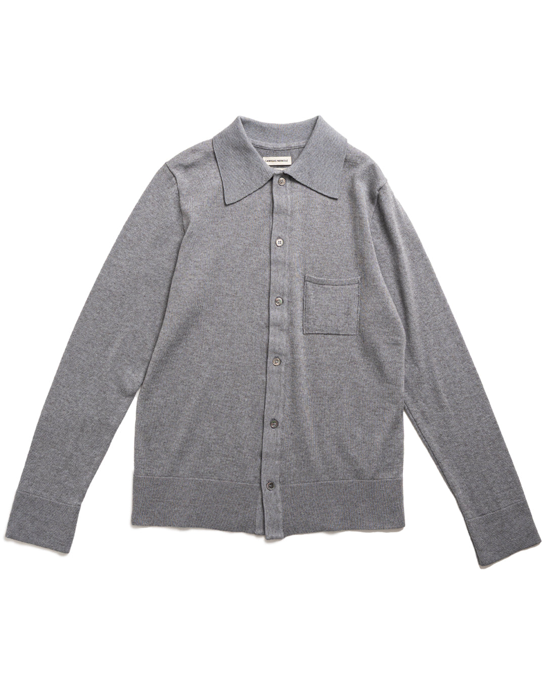 LIGHT GREY KNITTED SHIRT