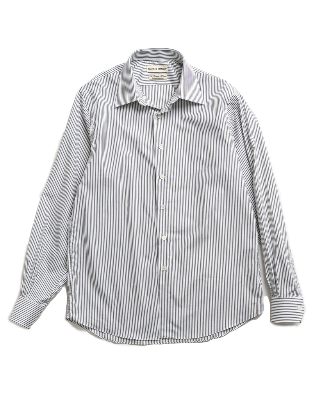 WHITE GREY STRIPES FORMAL SHIRT