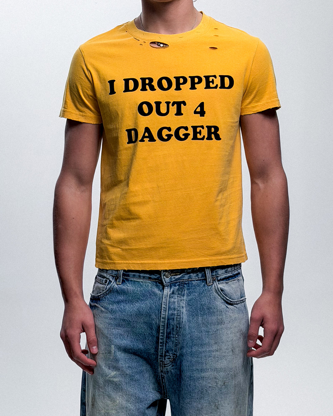 DROP OUT SHRUNK TS VINTAGE YLW