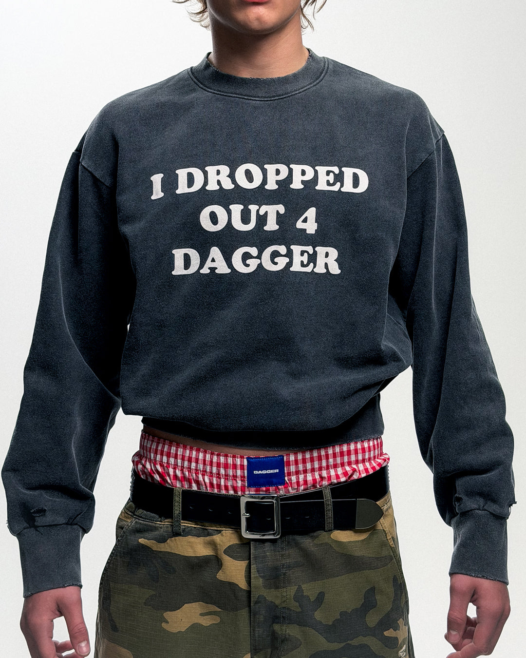 DROP OUT SWEATER VINTAGE BLACK *LAST