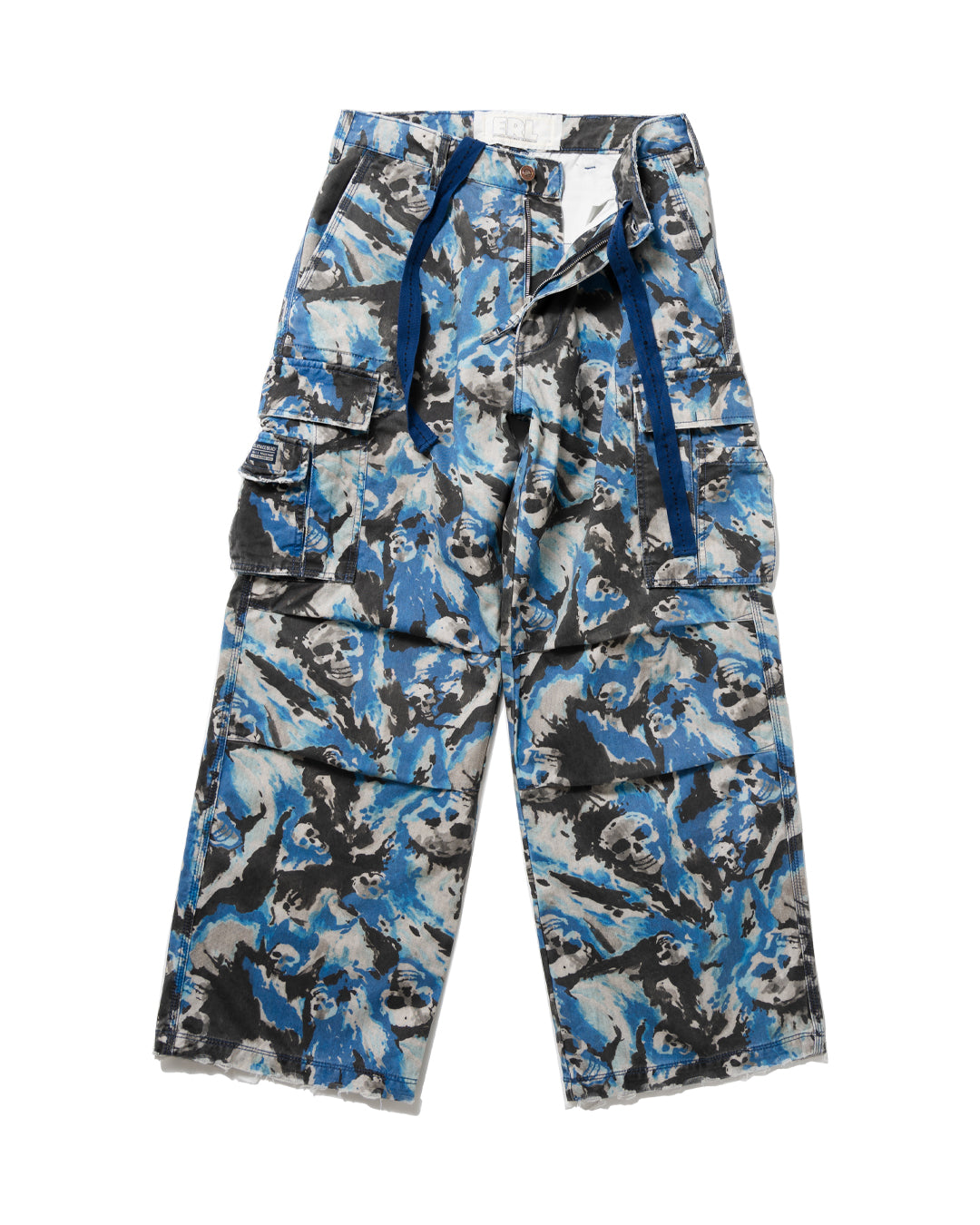 UNISEX SKULL CARGO PANTS WOVEN