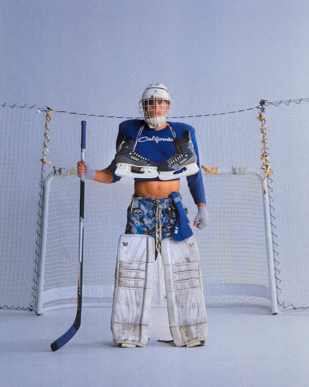 UNISEX SKULL CARGO PANTS WOVEN