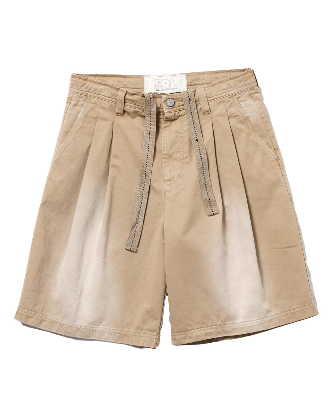 UNISEX PLEATED CHINO SHORTS BEIGE