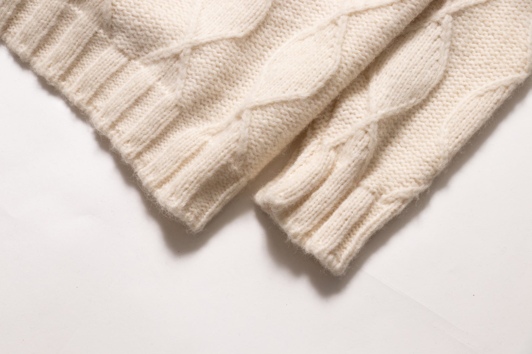 CABLE KNIT ALPACA SWEATER (WHT) - Baby's all right