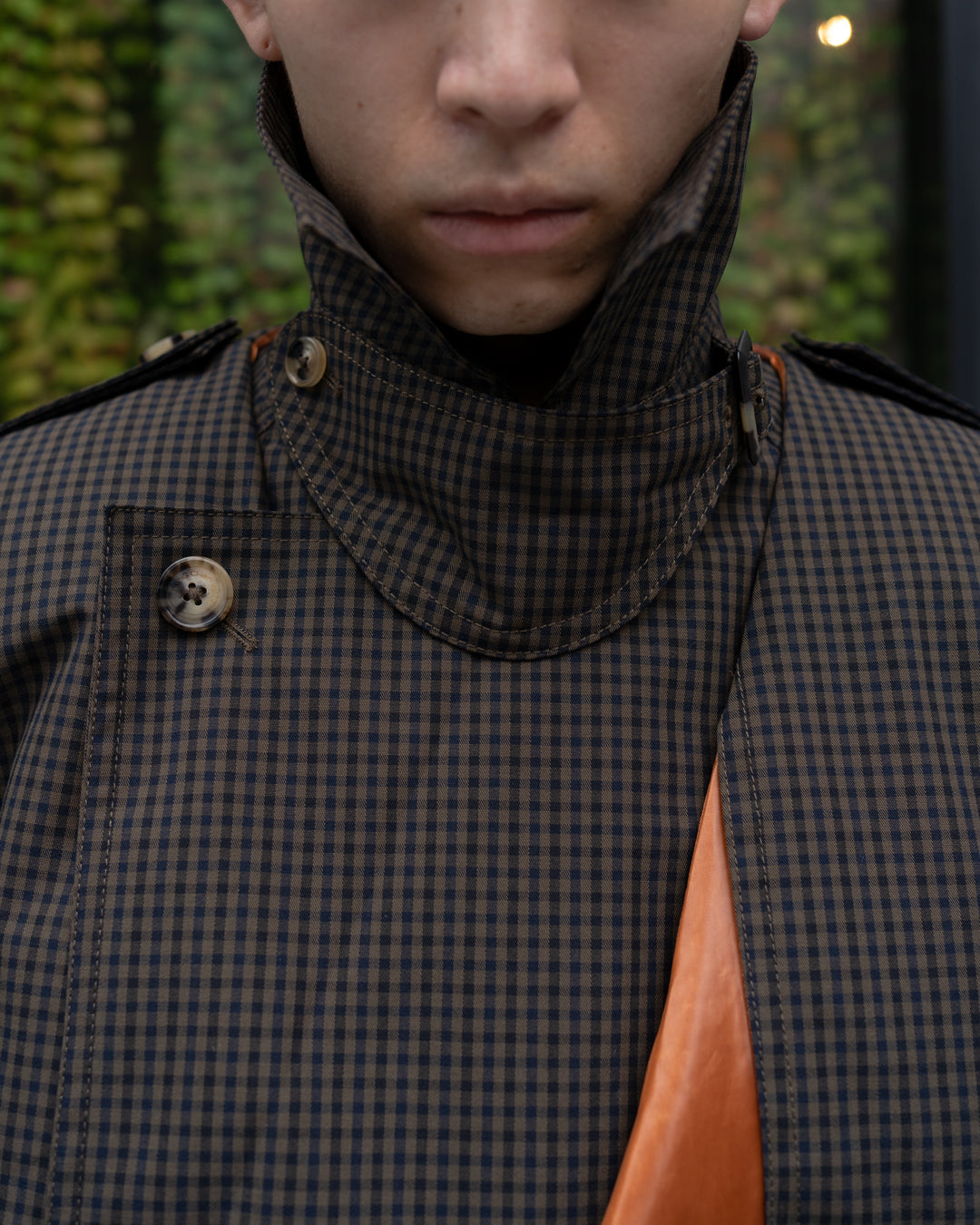 COTTON TWILL DETACHABLE LONG DOWN JACKET