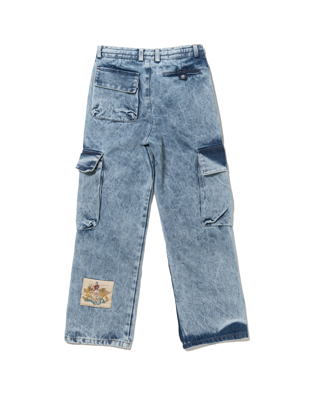 LYM DENIM CARGO PANTS WASHED BLUE