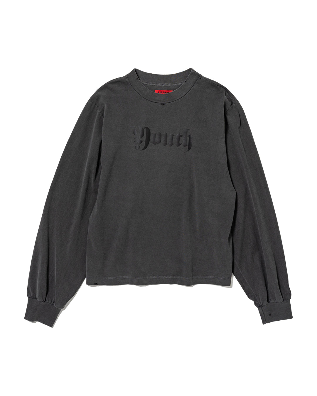YOUTH LONG SLEEVE T-SHIRT WASHED BLACK