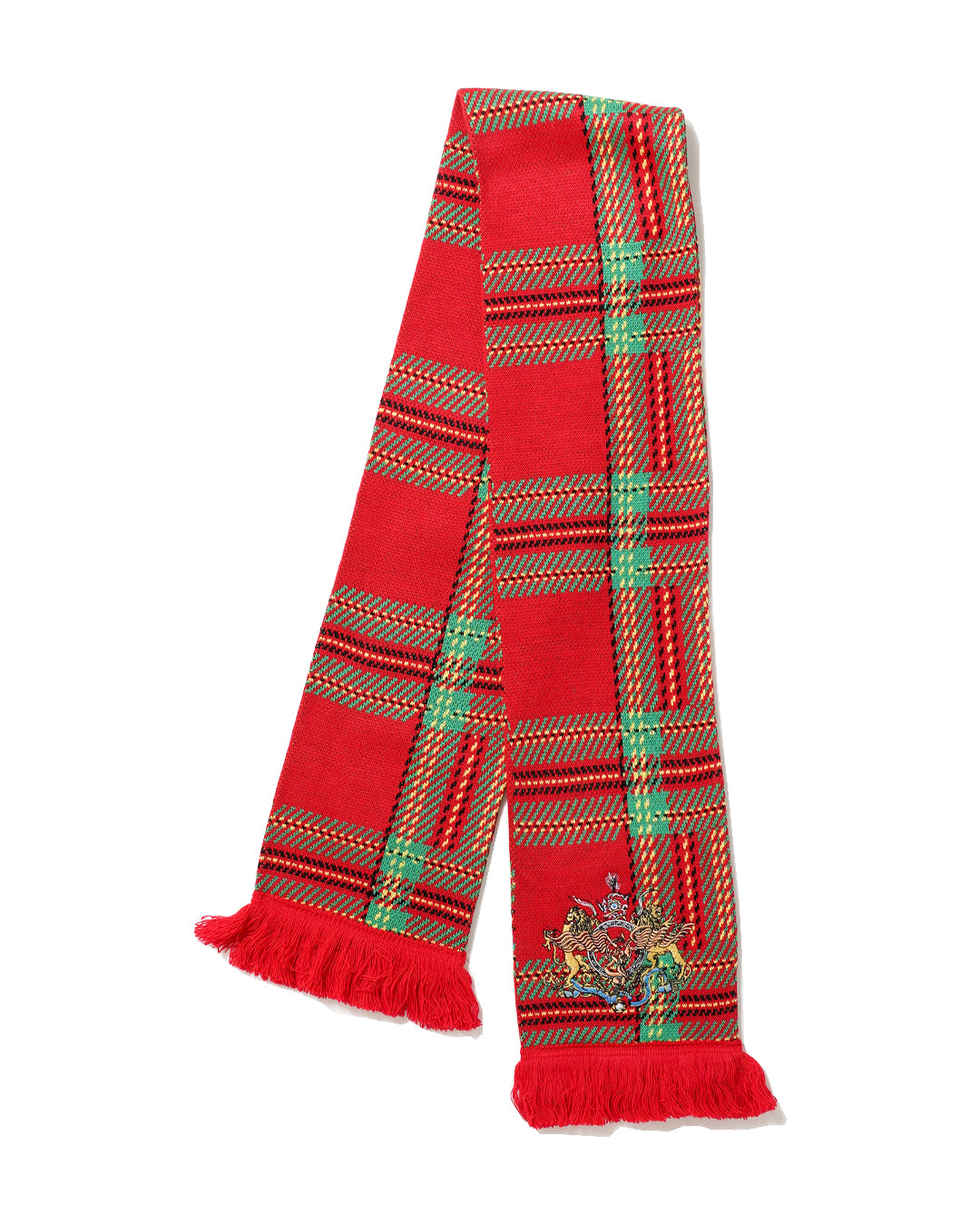 TARTAN SCARF ESCUDO EMBROIDERY