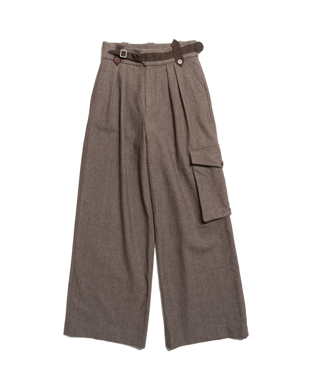 HERRINGBONE MILITARY TROUSERS