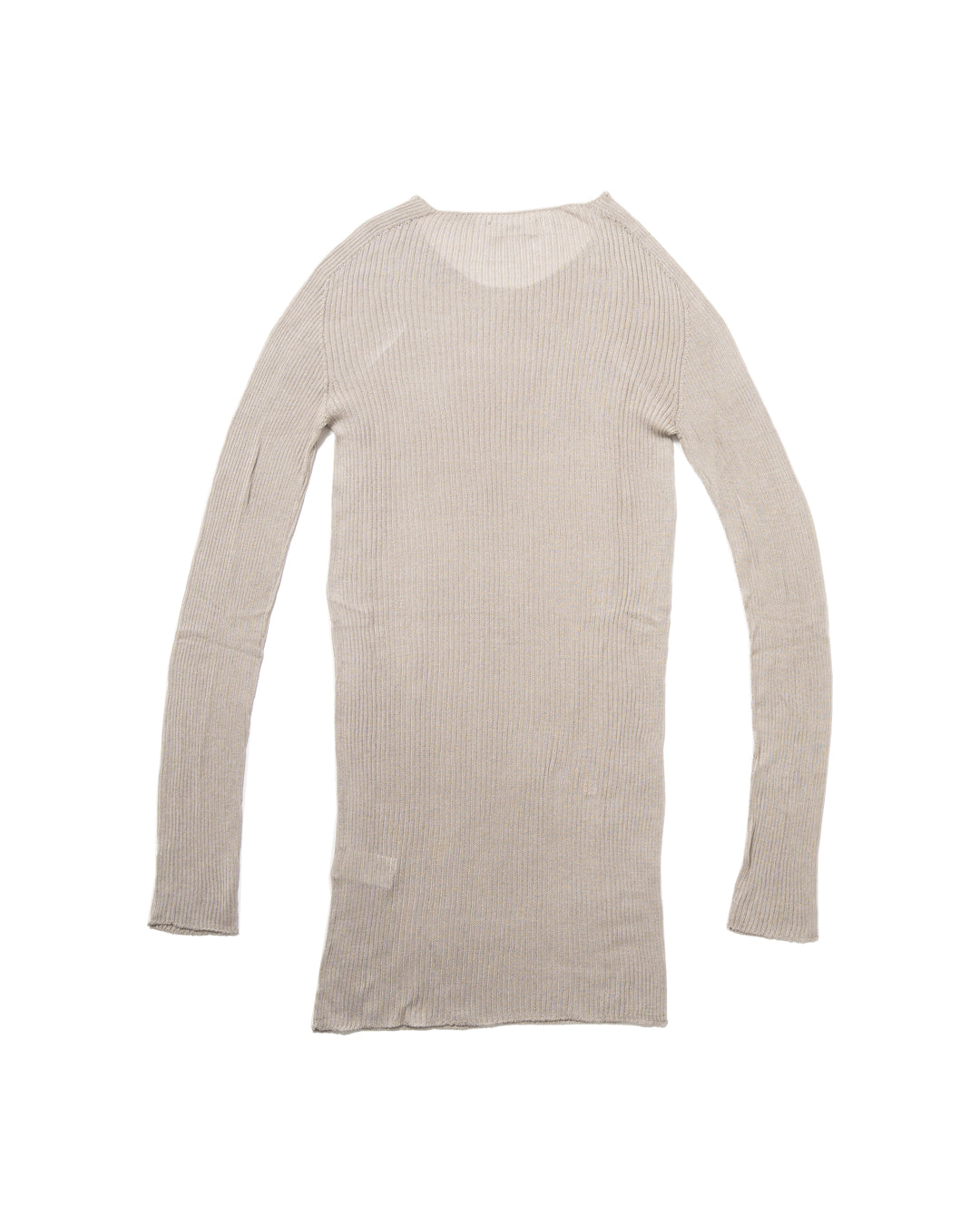 ROUNDNECK LONG SLEEVES FLAX SILK *LAST