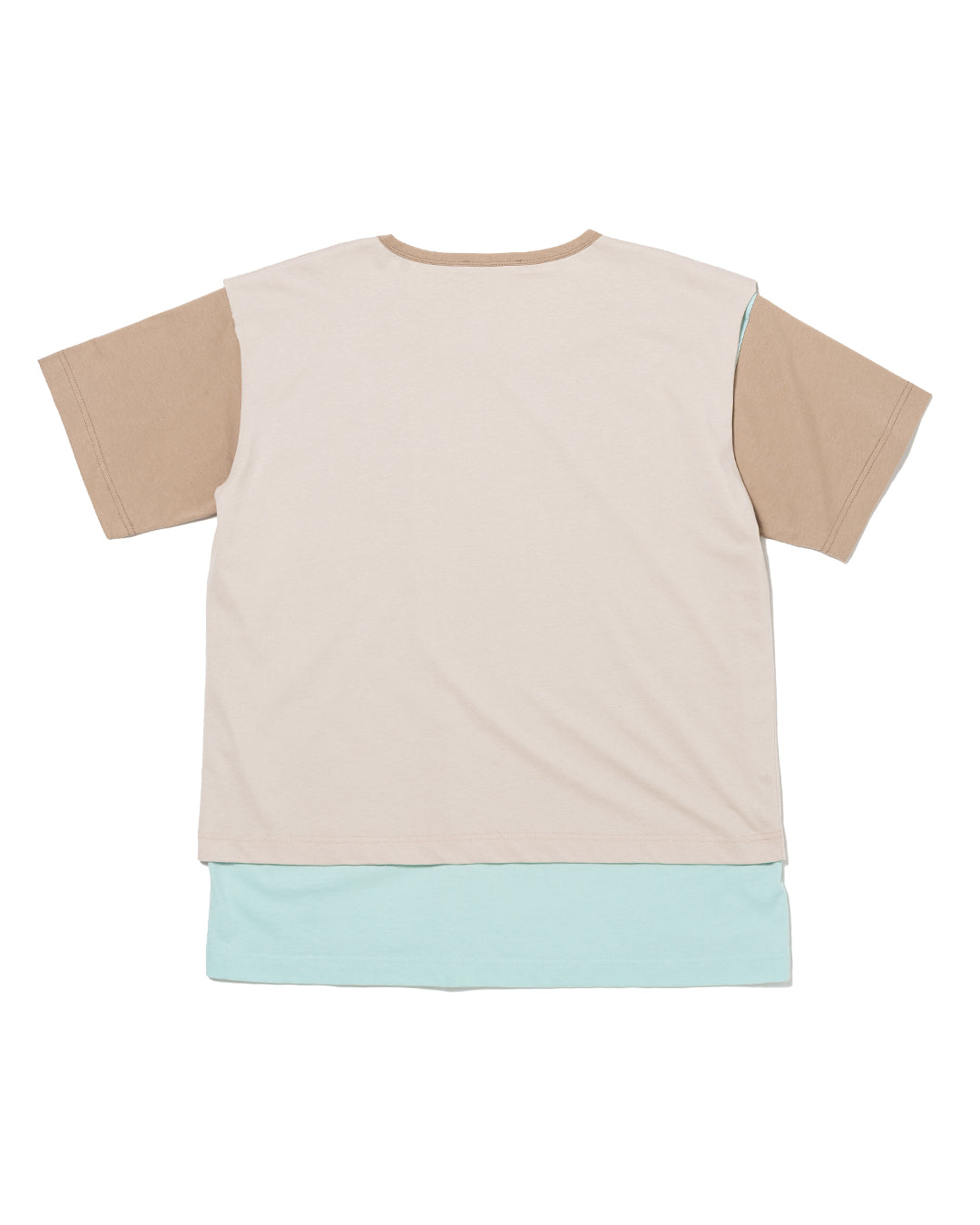 BEIGE / MINT SHORT SLEEVE LAYERED *LAST