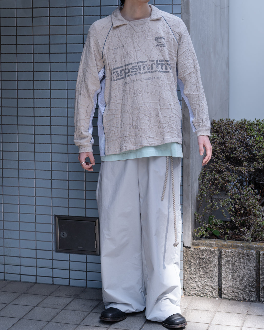 SILVER GREY ROPE PANTS