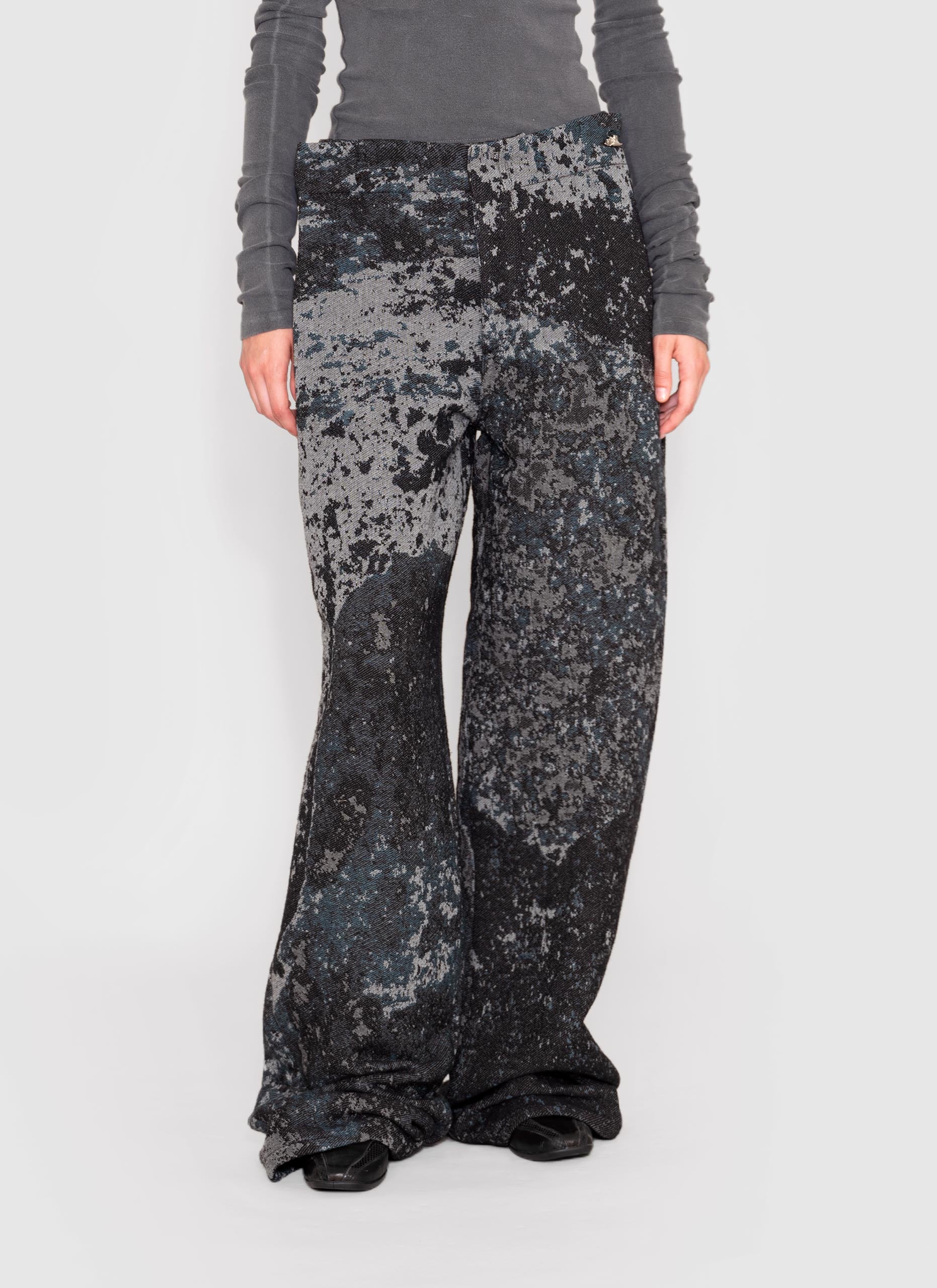 'RUDDER' RUST GREY JACQUARD PANTS