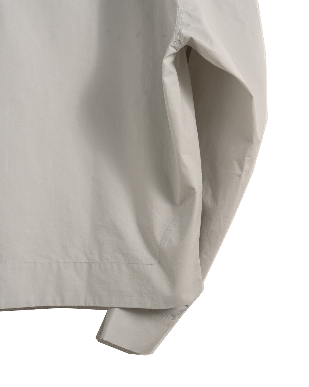 ASYMETRIC COLLARLESS POPLIN SHIRT (SVB)