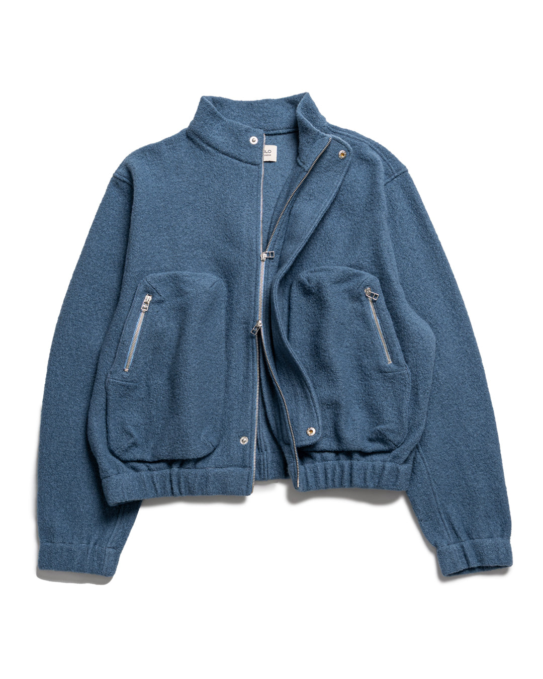 HIGH NECK FLEECE JACKET (BLU)