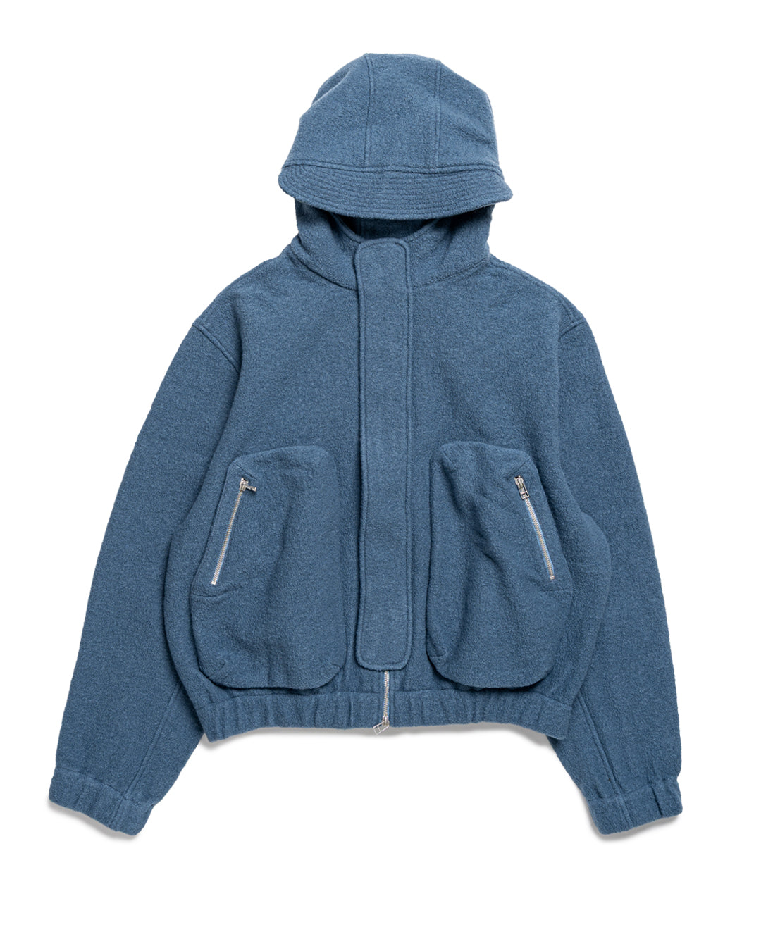 HOODED FLEECE JACKET (BLU)