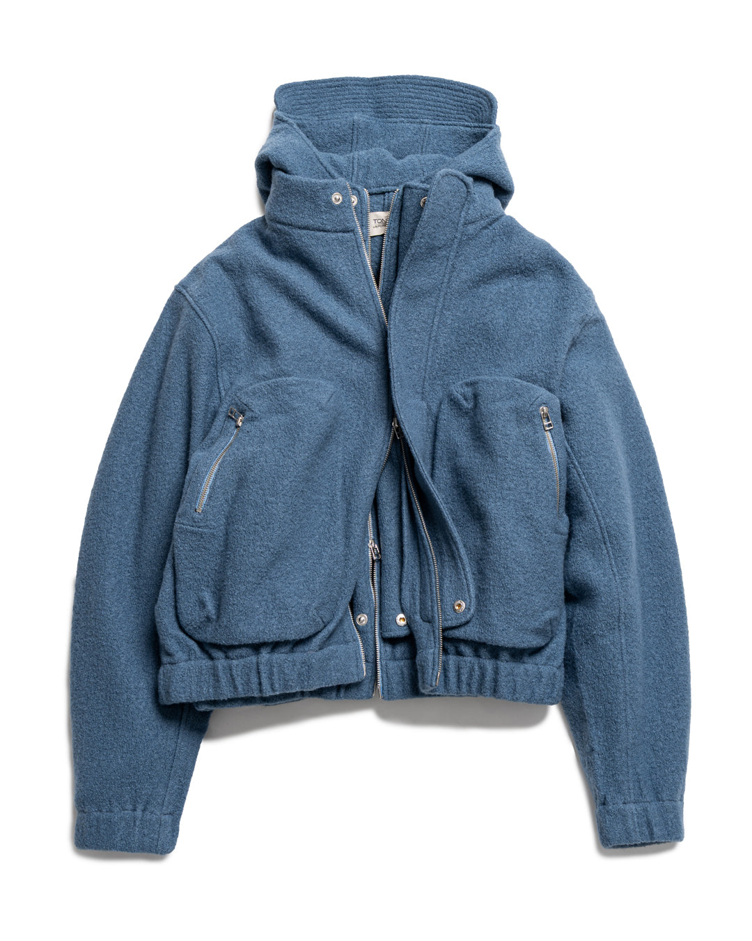 HIGH NECK FLEECE JACKET (BLU)