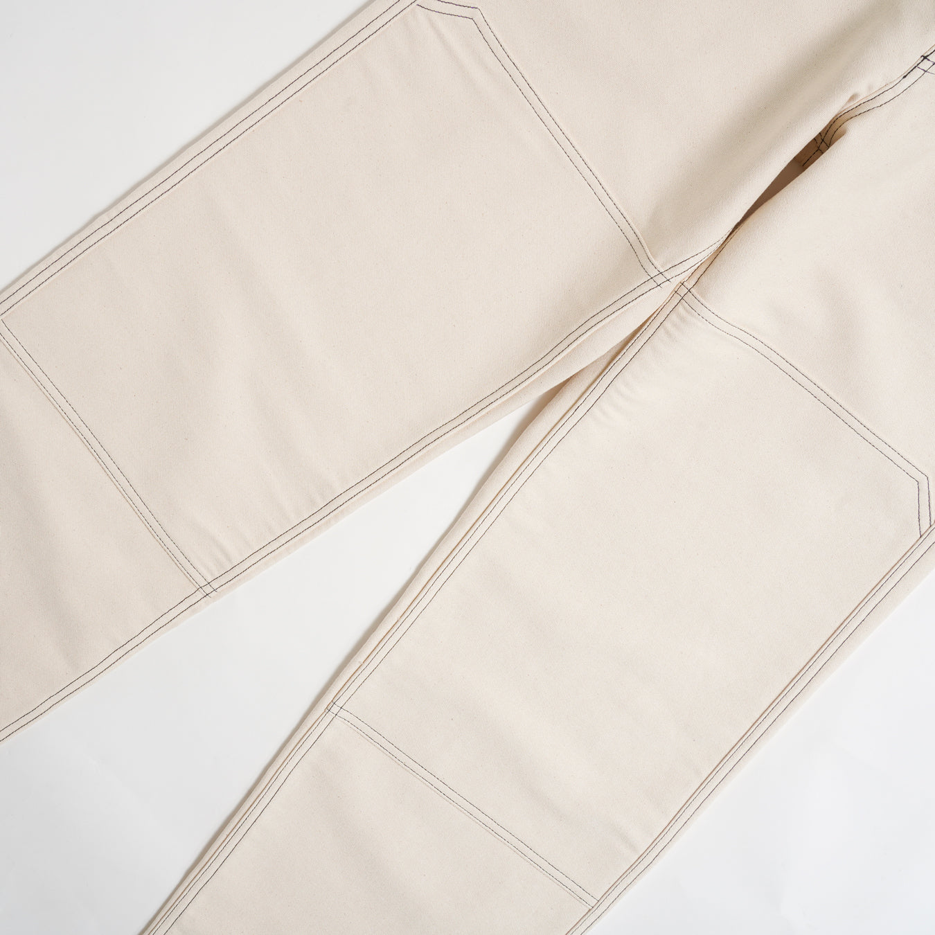 KNEE PATCH WORKWEAR TROUSERS (WHT) - Baby's all right