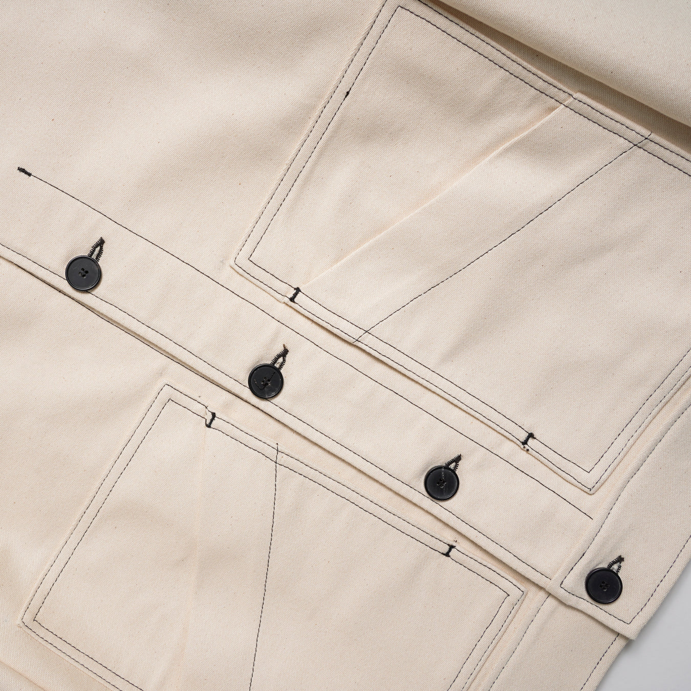 PATCH POCKET WORKWEAR JACKET (WHT) - Baby's all right