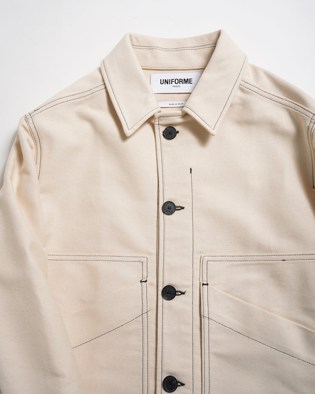 PATCH POCKET WORKWEAR JACKET (WHT) - Baby's all right