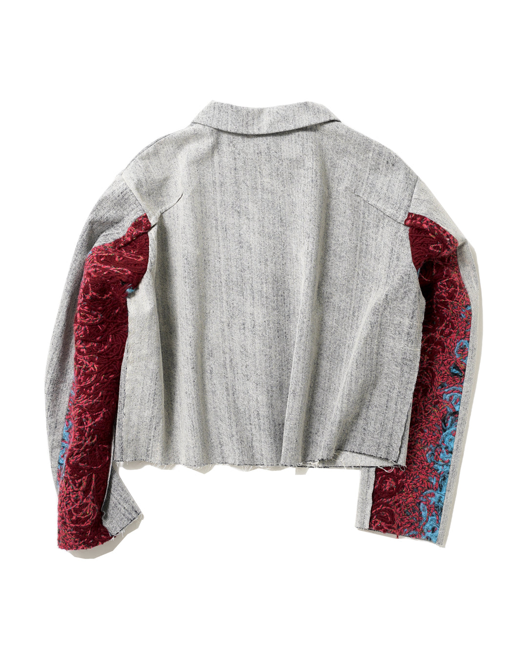 SILK-PUNCHED DENIM BIKER ZIP UP WITH DOOMBOH® PANELS