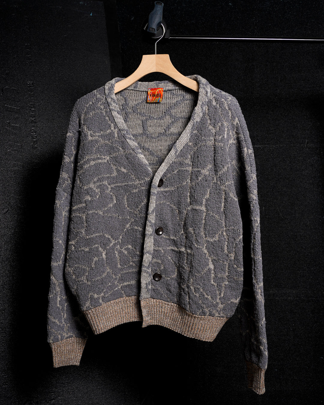 REVERSIBLE PAPER-YARN JACQUARD CARDIGAN archive