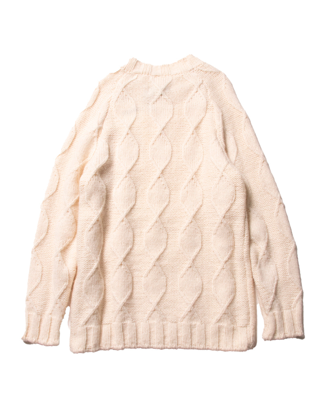 CABLE KNIT ALPACA SWEATER (WHT) - Baby's all right
