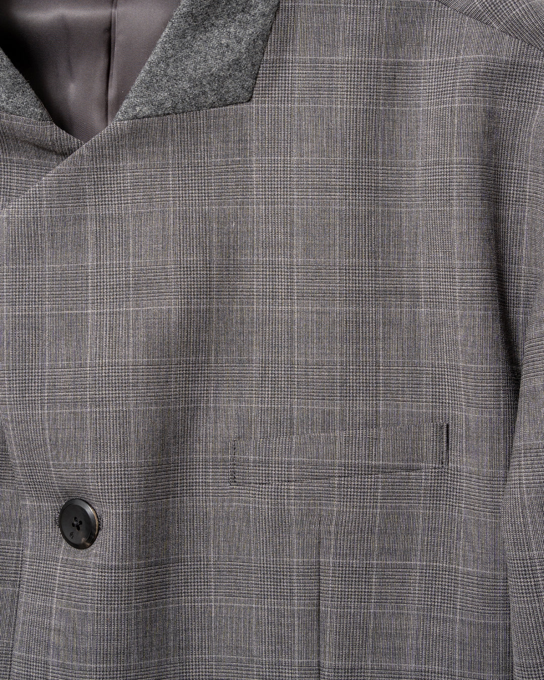 COLLARLESS OVERSIZED JACKET (CHC)