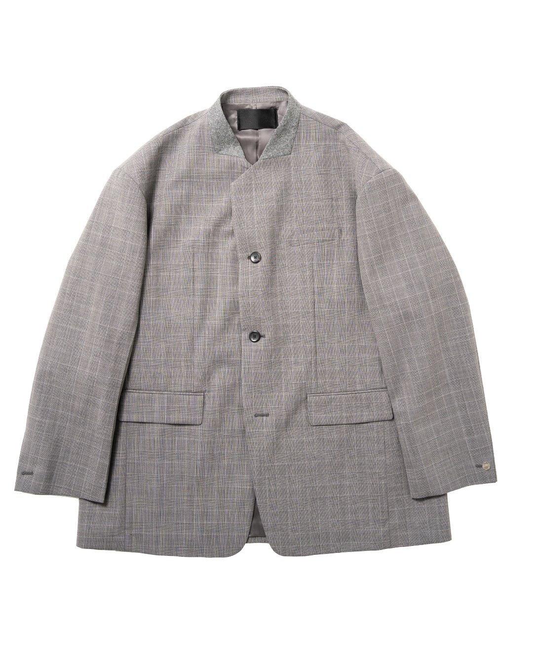 COLLARLESS OVERSIZED JACKET (CHC)