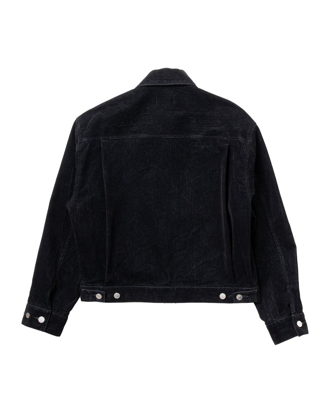 FLOCKED DENIM JACKET (BLK)
