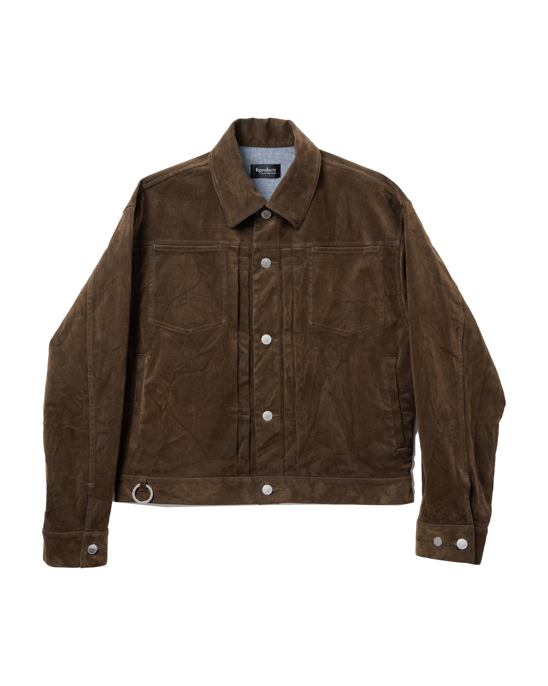 FLOCKED DENIM JACKET (BRN)