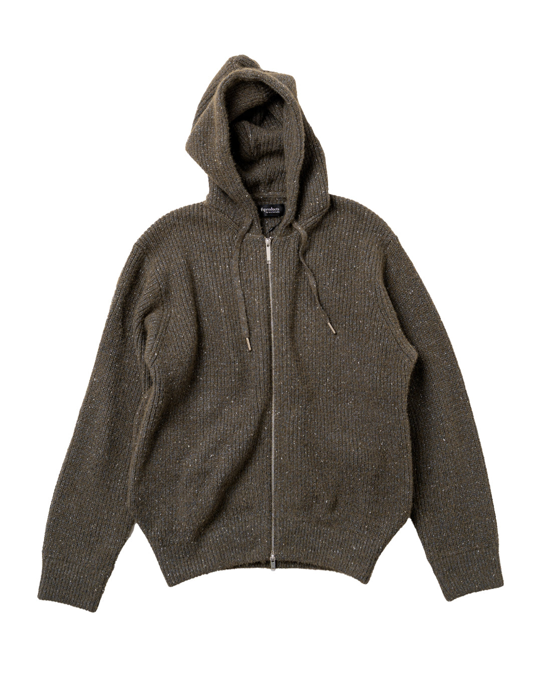 WHITE NEP FULL ZIP HOODIE