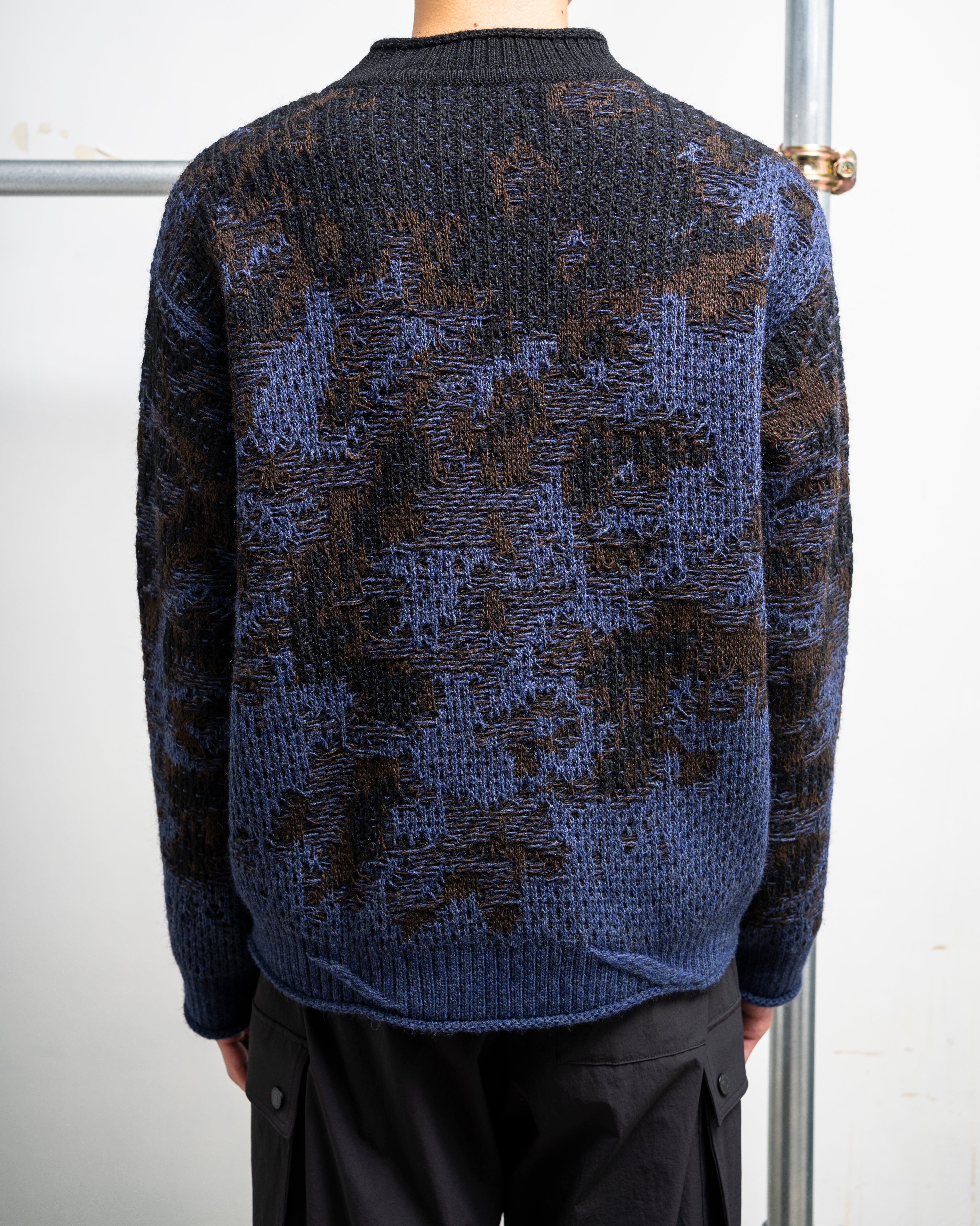 BLUE RUST KNIT SWEATER
