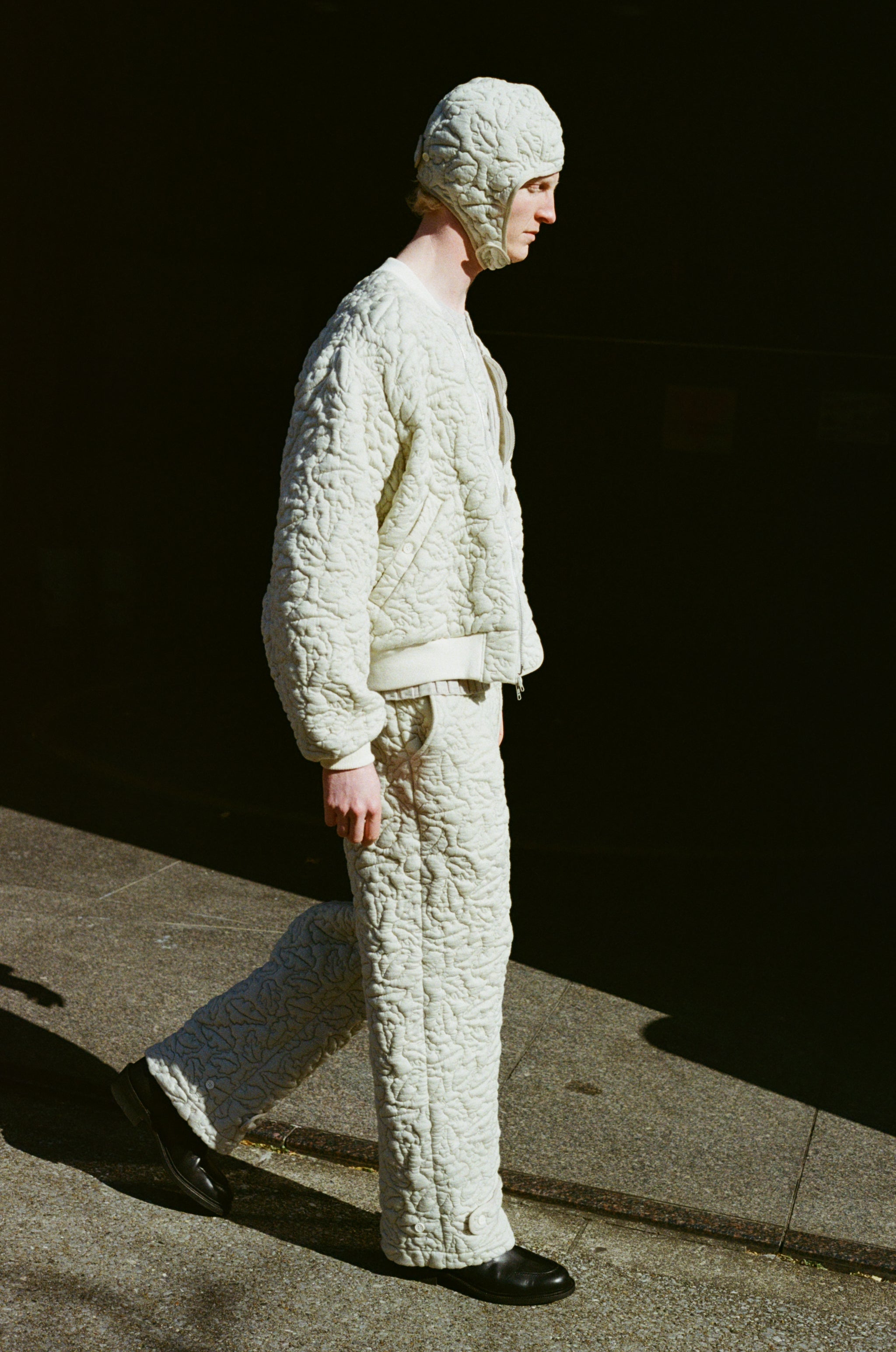 LEAVES QUILTED JACQUARD JACKET (OFF)
