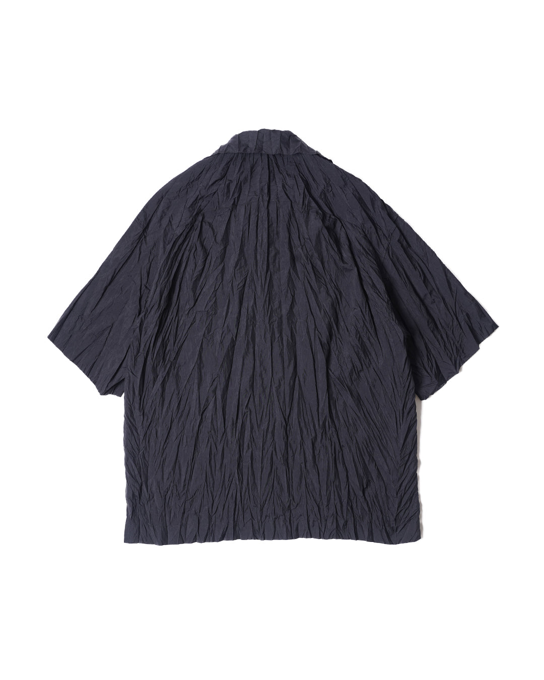 SHRINK OPEN COLLAR SHIRT (BLK) - Baby's all right