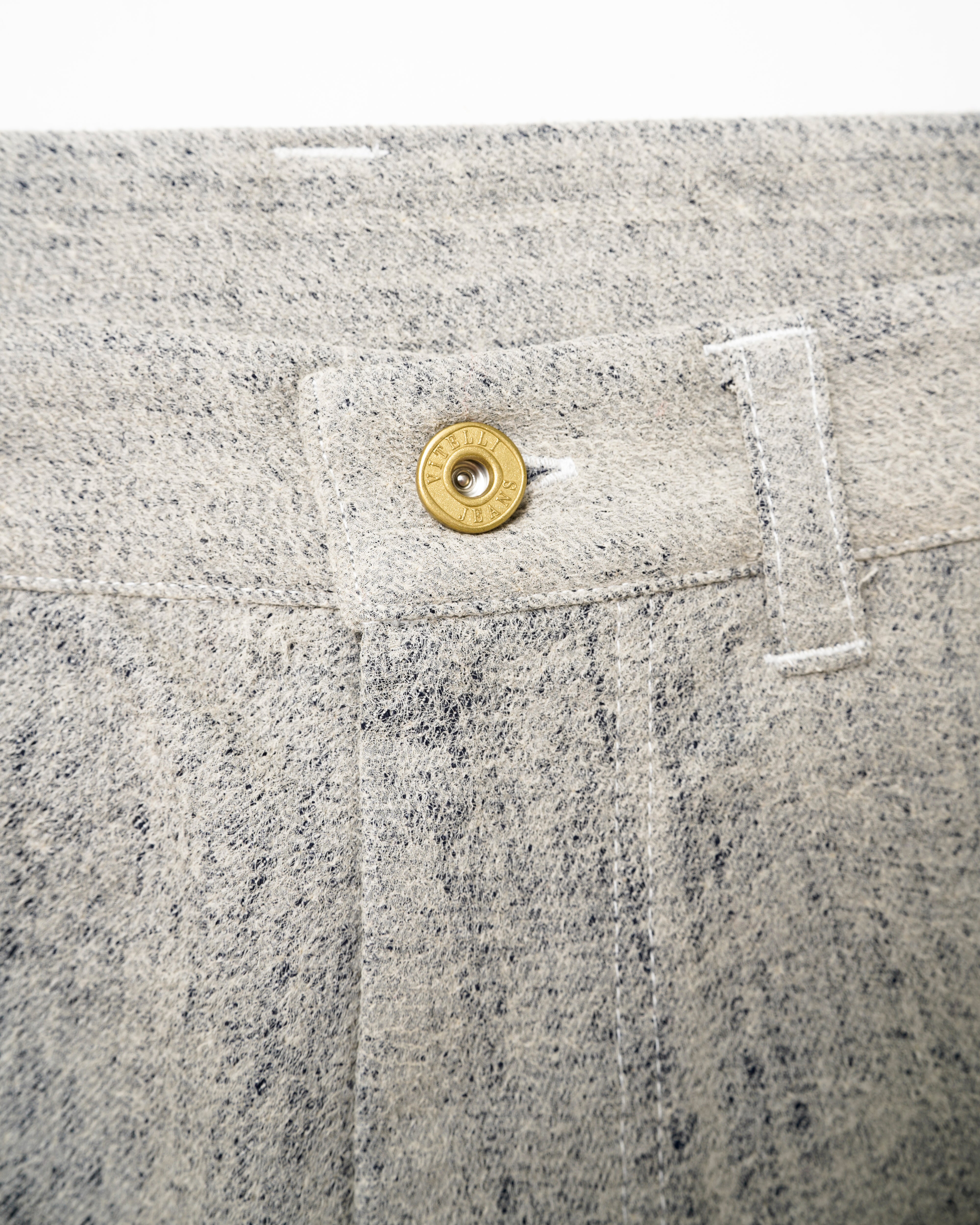 RAW SILK NEEDLE-PUNCHED DENIM JEANS - RELAXED FIT