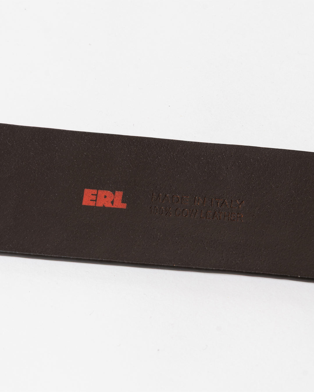 ERL LOGO CROCO EFFECT LEATHER BELT