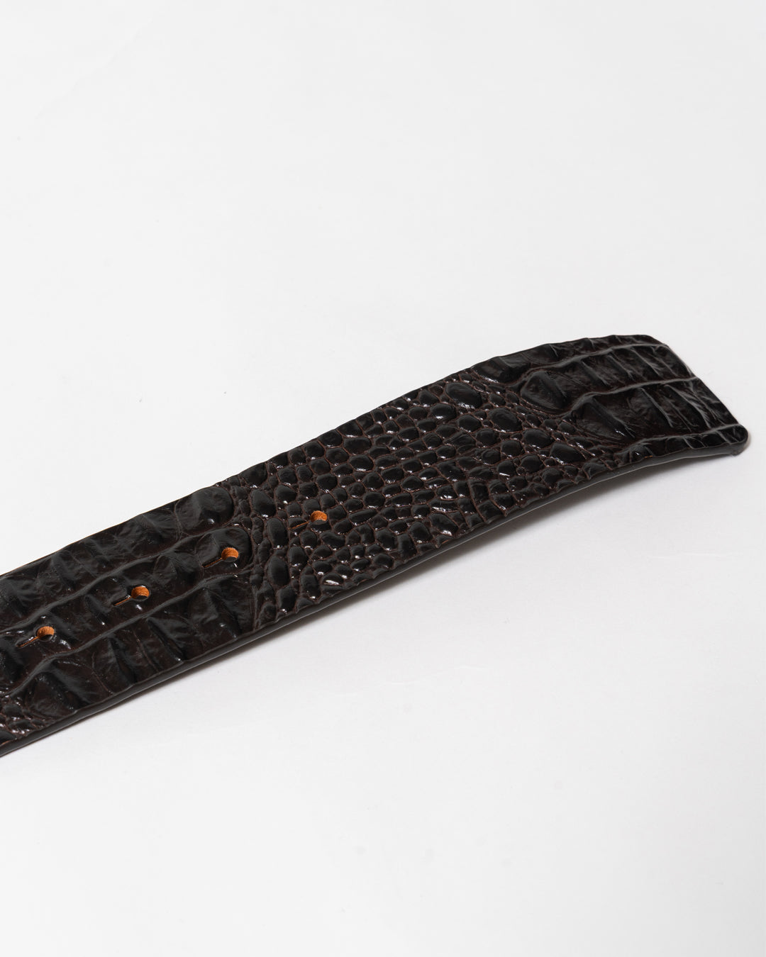 ERL LOGO CROCO EFFECT LEATHER BELT