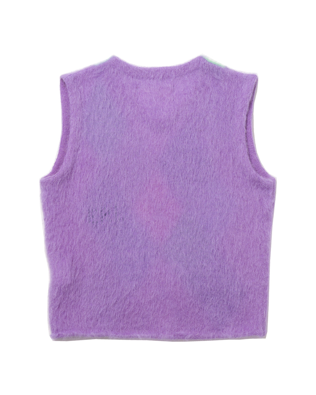 UNISEX ARGYLE MOHAIR VEST KNIT