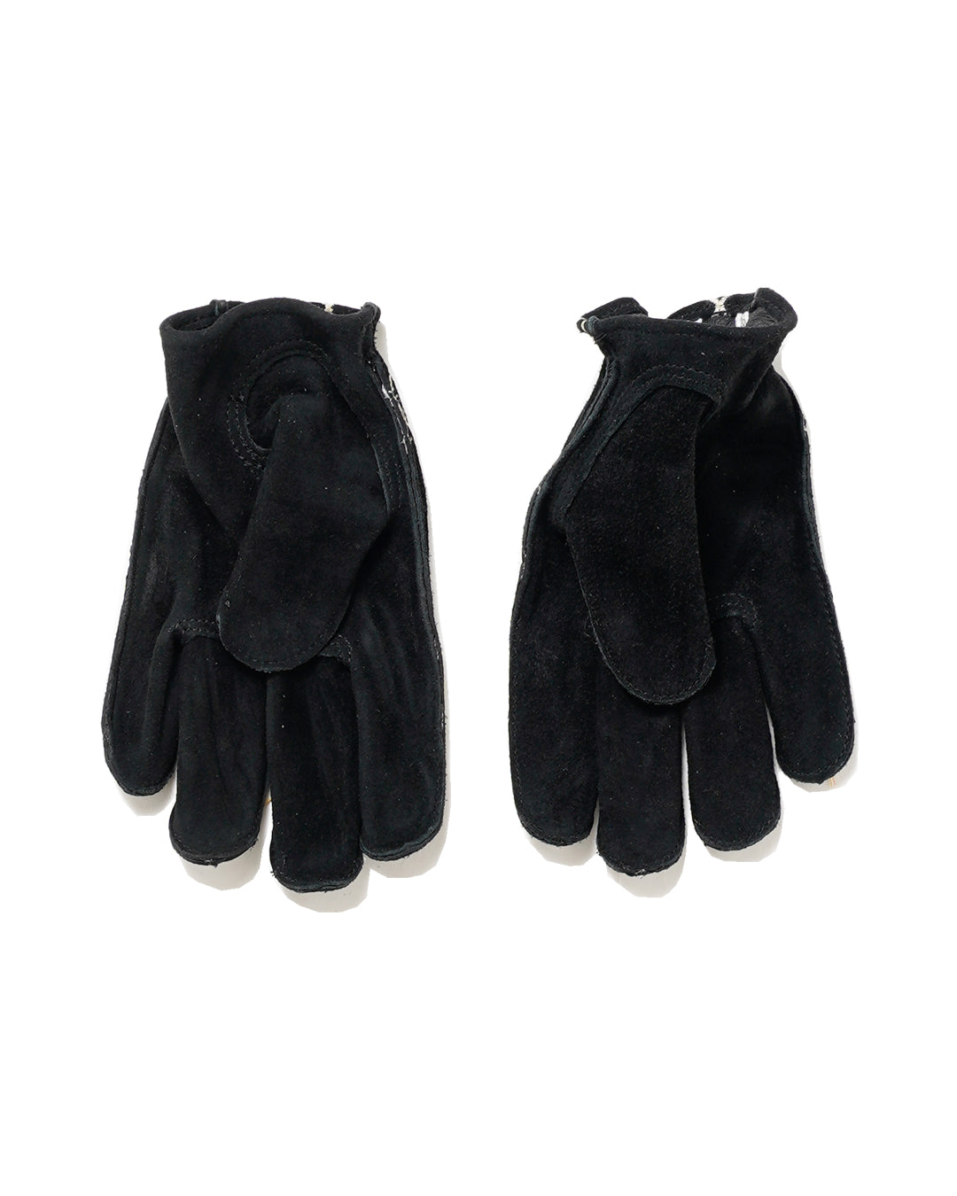 CHAIN LINK SUEDE GLOVES LEATHER (BLK)