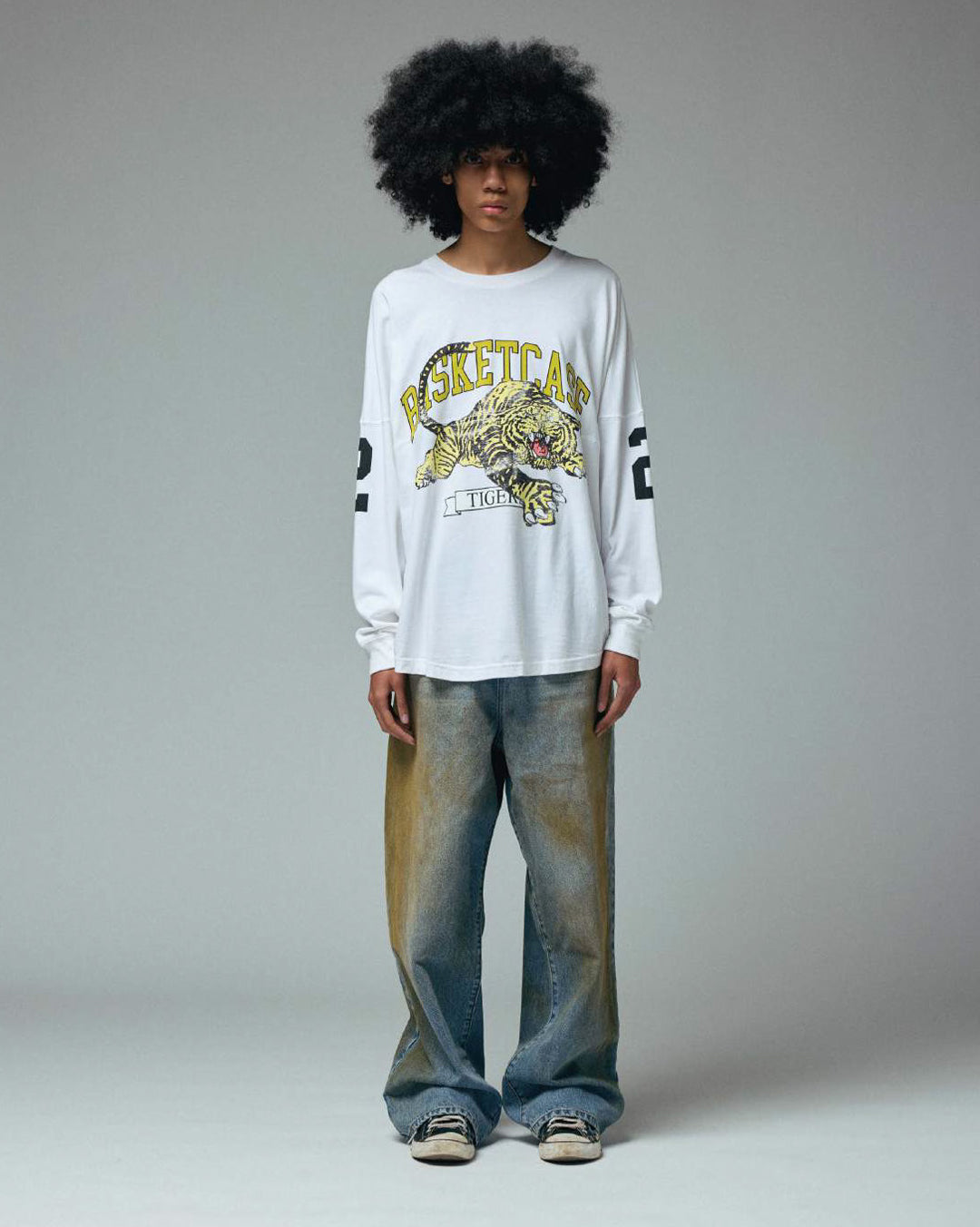 TIGER , football longsleeve (WHT)