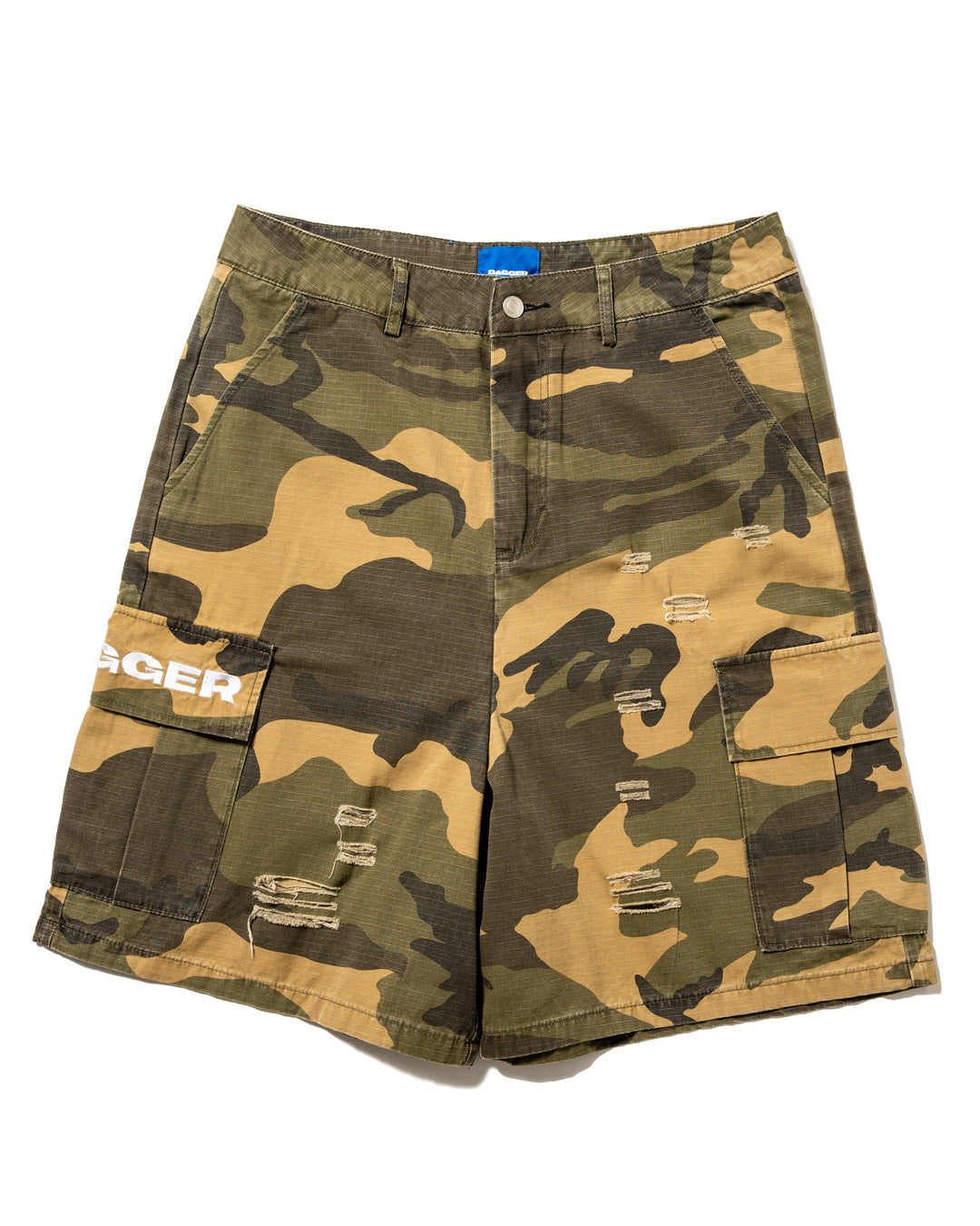 BIG BAGS CARGO SHORTS WASHED CAMO