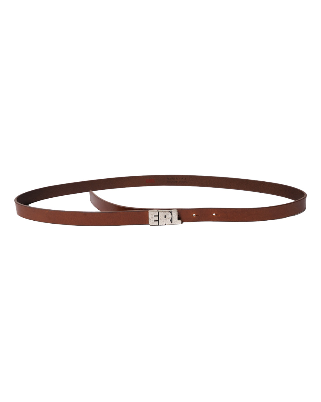 SKINNY LEATHER BELT BROWN